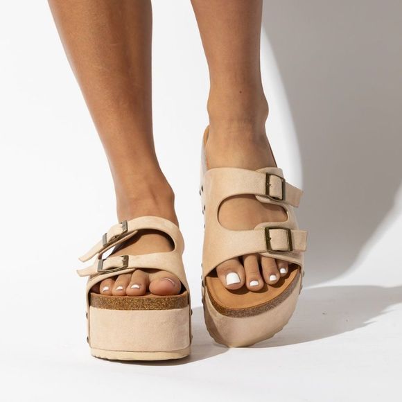 NUDE PLATFORM CLOG SANDAL BIRKEN SANDAL - NON-BRANDED - Picture 6 of 7
